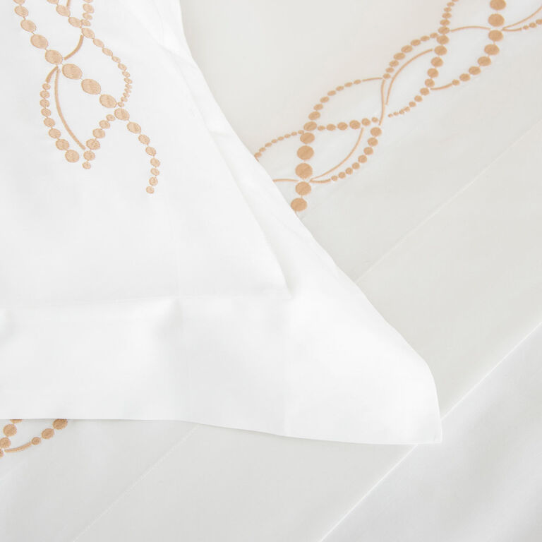slide 3 Pearls Embroidered Euro Sham