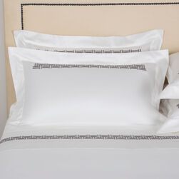 Basket Weave Embroidery Sham