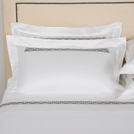 Basket Weave Embroidery Sham