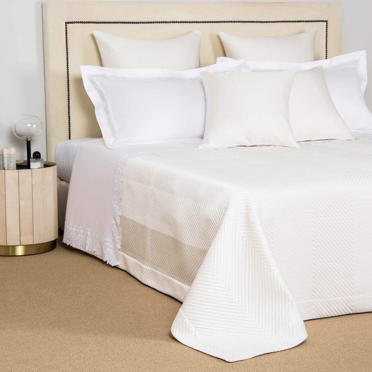 Luxury Herringbone Decorative Pillow Frette