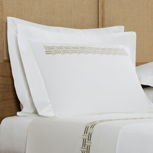 Basket Weave Embroidery Sham slide 2 Basket Weave Embroidery Sham