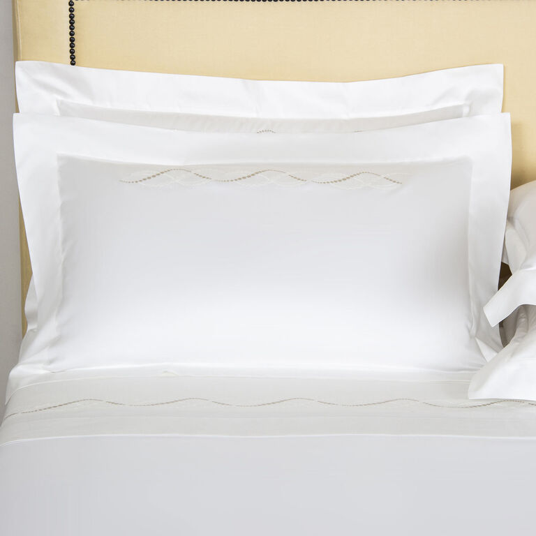 slide 1 Luminescent Pearls Embroidered Sham
