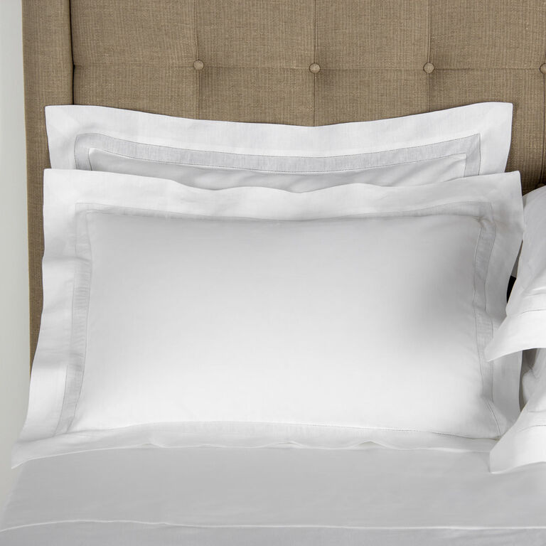 slide 1 Purity Doppio Ajour Linen Sham