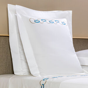 slide 2 Links Embroidered Euro Sham