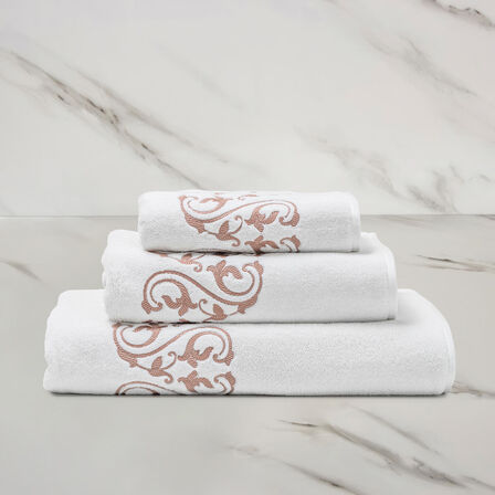 Ornate Medallion Embroidered Bath Towel