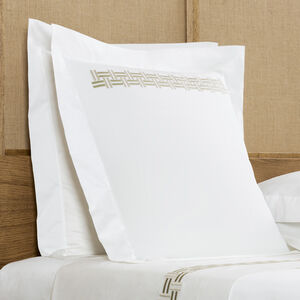 slide 2 Basket Weave Embroidery Euro Sham