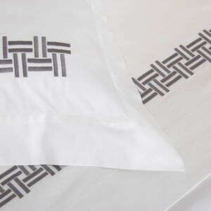 Basket Weave Embroidered Euro Sham slide 3 Basket Weave Embroidered Euro Sham