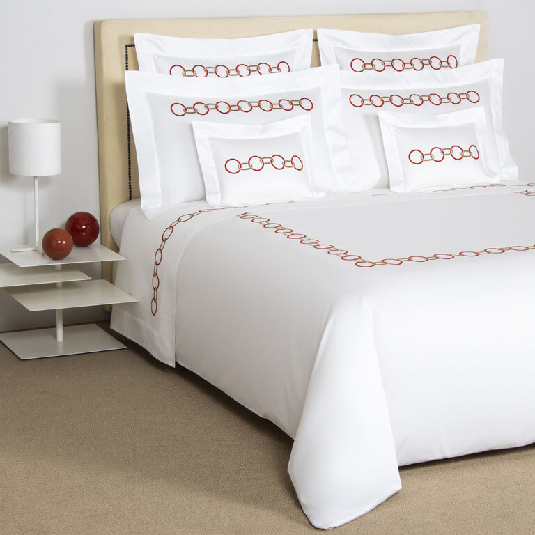 slide 4 Links Embroidered Duvet Cover Set