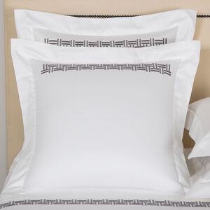 Basket Weave Embroidered Euro Sham slide 1 Basket Weave Embroidered Euro Sham