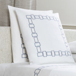 Bold Bicolor Embroidery Euro Pillowcase