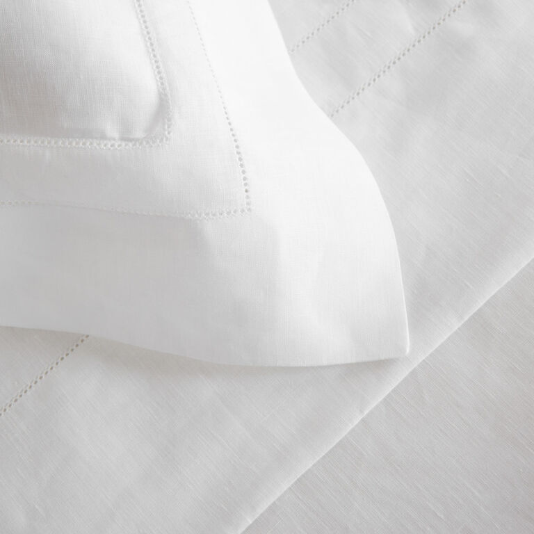 slide 3 Purity Doppio Ajour Linen Duvet Cover