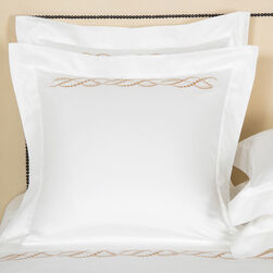 Pearls Embroidered Euro Sham