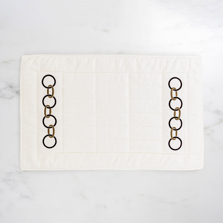slide 2 Links Embroidered Bath Mat