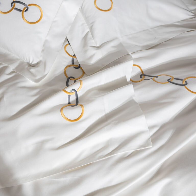 slide 4 Links Embroidered Euro Sham