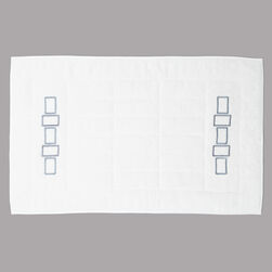 Bold Bicolor Embroidery Bath Mat
