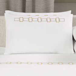 Bold Bicolor Embroidery Pillowcase
