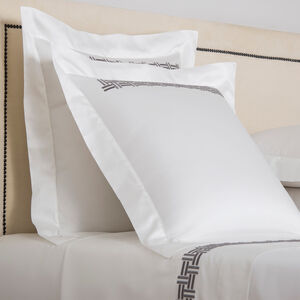 Basket Weave Embroidered Euro Sham slide 2 Basket Weave Embroidered Euro Sham