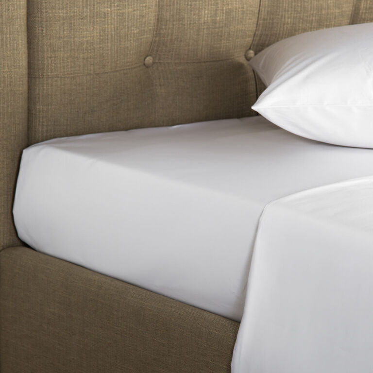 slide 2 Cotton Percale Fitted Bottom Sheet