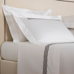 Basket Weave Embroidery Sham