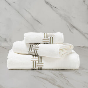 Basket Weave Embroidery Bath Towel slide 1 Basket Weave Embroidery Bath Towel