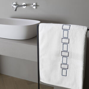 Bold Bicolor Embroidery Bath Sheet slide 1 Bold Bicolor Embroidery Bath Sheet