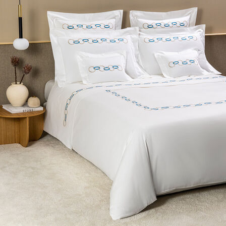 slide 4 Links Embroidered Duvet Cover Set