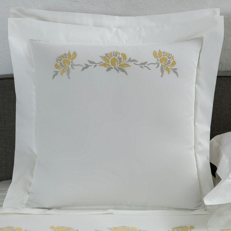 slide 1 Peonia Embroidered Euro Sham