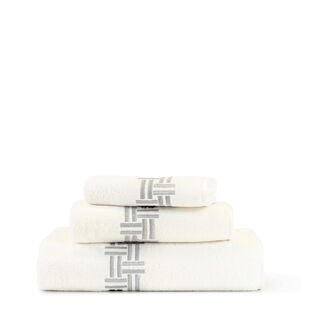 Basket Weave Embroidered Hand Towel