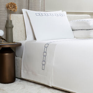 Bold Bicolor Embroidery Sheet Set slide 1 Bold Bicolor Embroidery Sheet Set