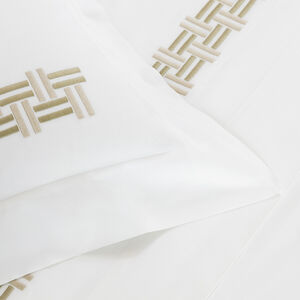 Basket Weave Embroidery Sham slide 3 Basket Weave Embroidery Sham