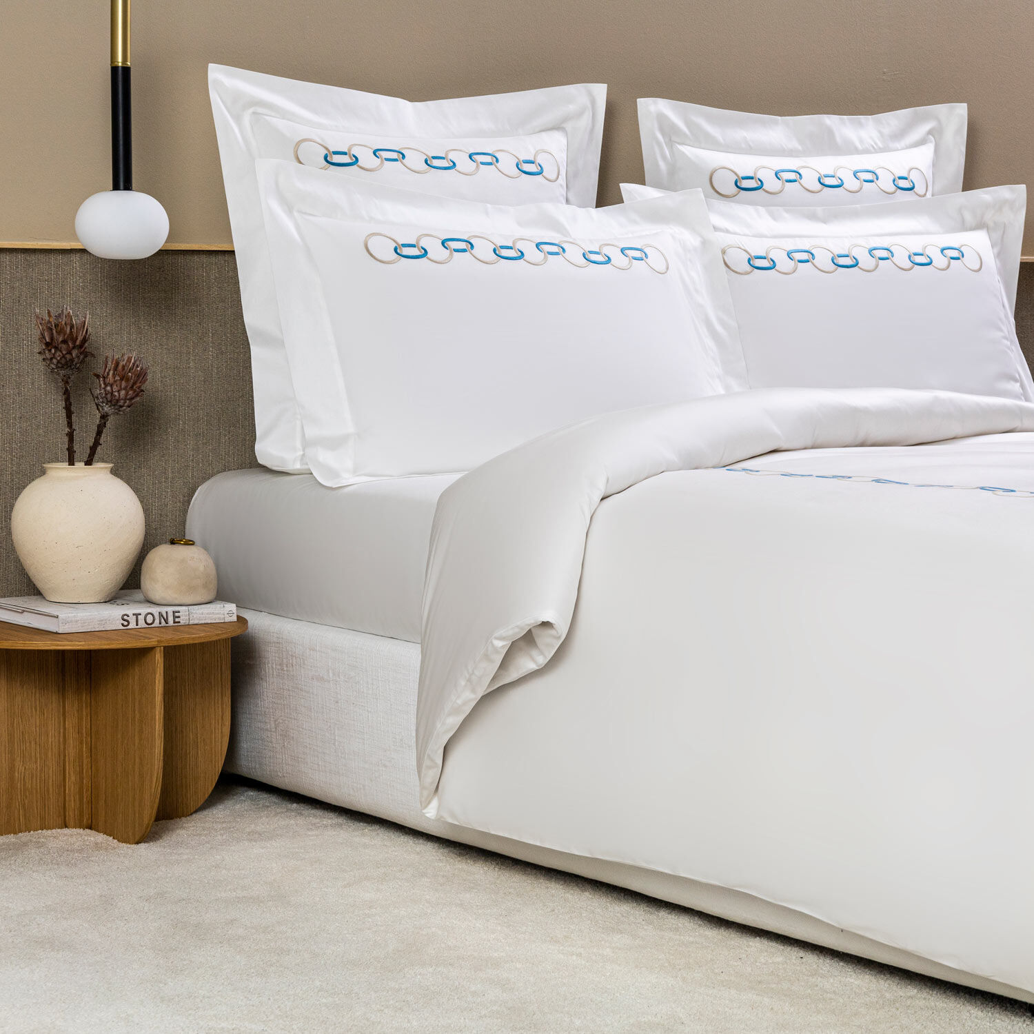 slide 2 Links Embroidered Duvet Cover Set