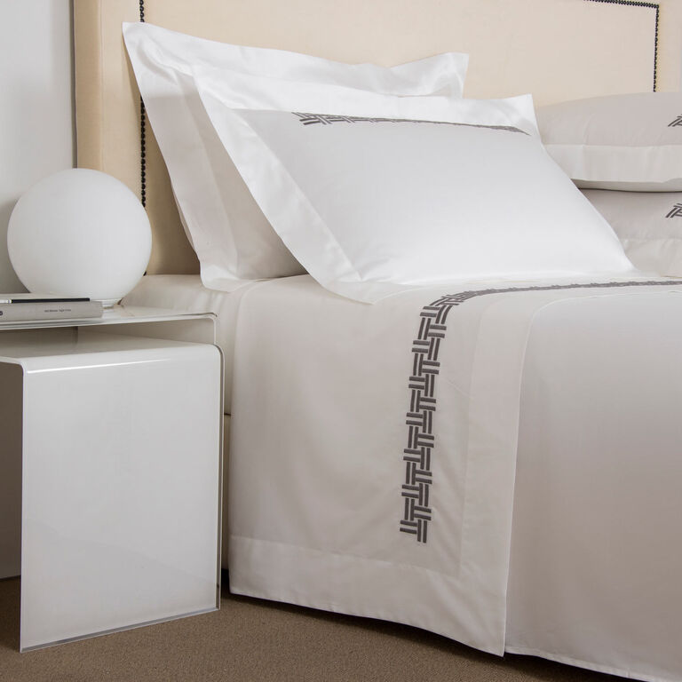 slide 2 Basket Weave Embroidery Sheet Set