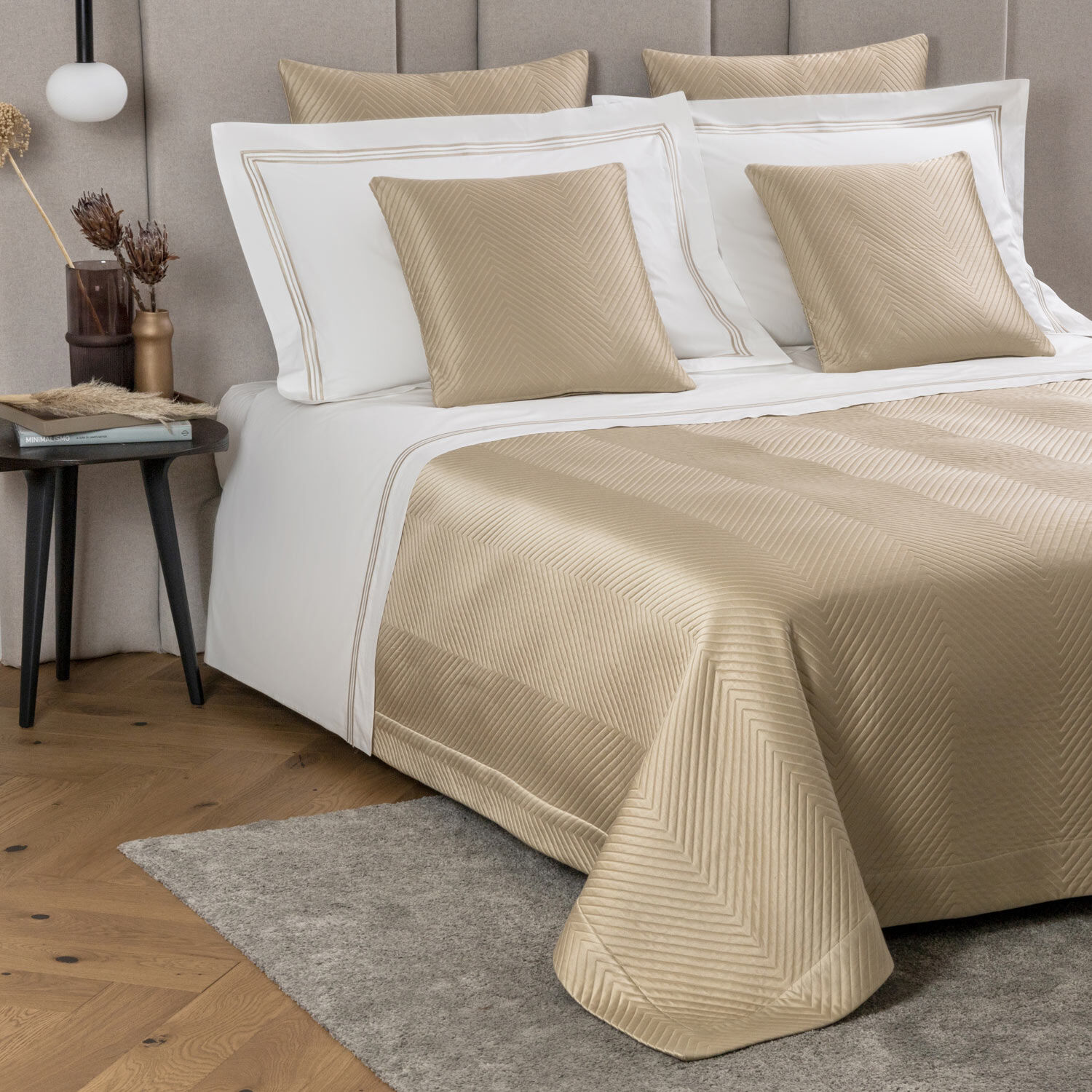 slide 4 Luxury Herringbone Bedspread