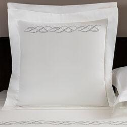 Pearls Embroidered Euro Sham