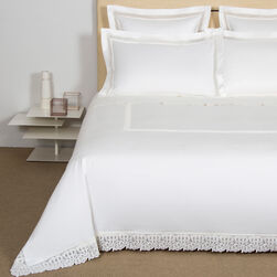 Ornate Medallion Lace Duvet Cover
