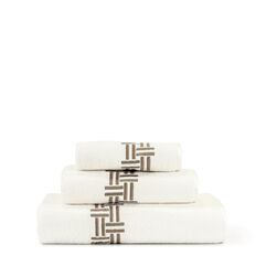 Basket Weave Embroidery Hand Towel