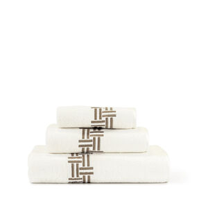 Basket Weave Embroidery Hand Towel slide 2 Basket Weave Embroidery Hand Towel