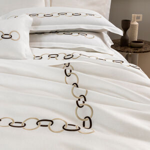 slide 5 Links Embroidered Pure Linens Euro Sham