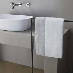 Graphite Border Bath Towel slide 1 Graphite Border Bath Towel