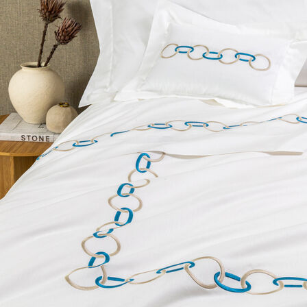 slide 5 Links Embroidered Duvet Cover Set