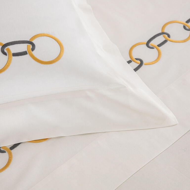 slide 3 Links Embroidered Euro Sham