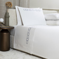 Bold Bicolor Embroidery Sheet Set