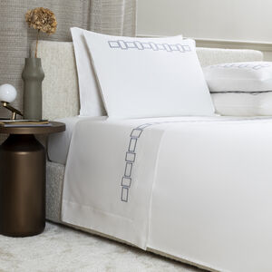 Bold Bicolor Embroidery Sheet Set slide 1 Bold Bicolor Embroidery Sheet Set