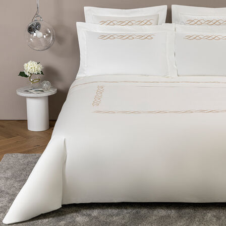 Pearls Embroidered Duvet Cover Set