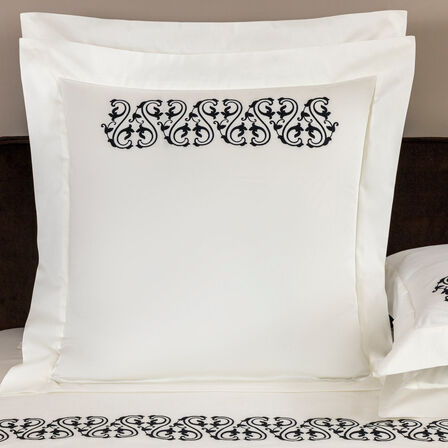 slide 1 Ornate Medallion Embroidered Euro Sham