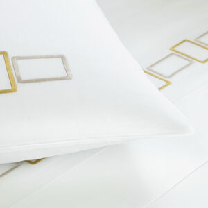 Bold Bicolor Embroidery Sheet Set slide 3 Bold Bicolor Embroidery Sheet Set