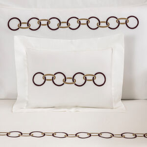 slide 1 Links Embroidered Boudoir Sham