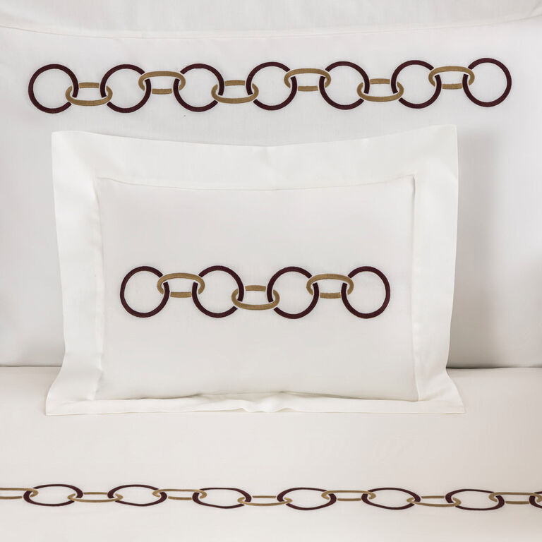 slide 1 Links Embroidered Boudoir Sham