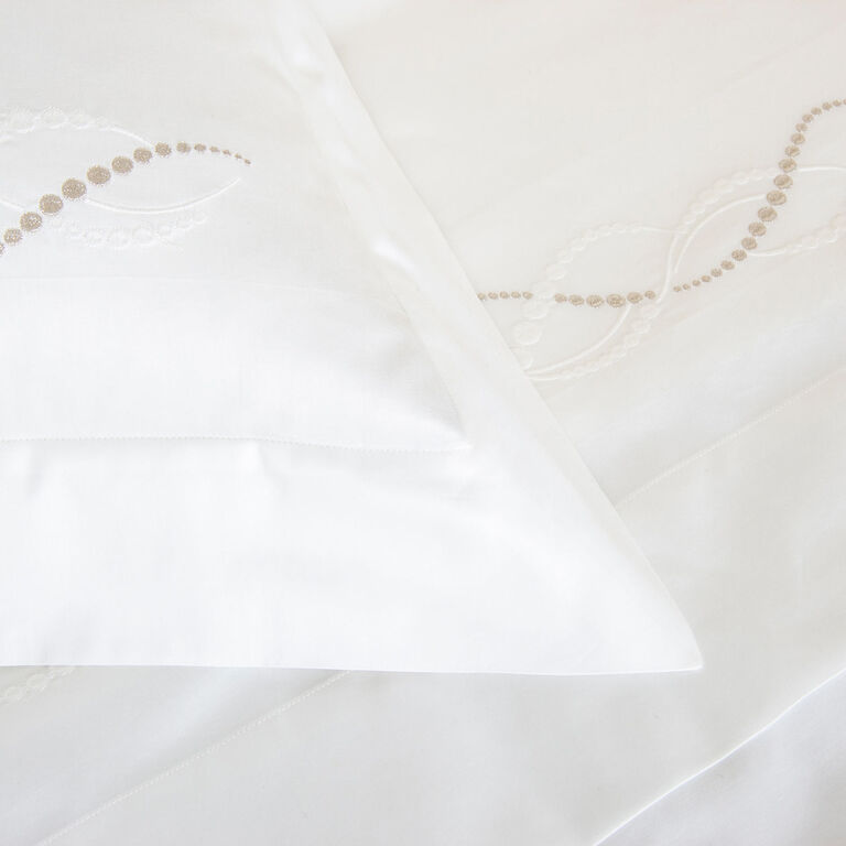 slide 3 Luminescent Pearls Embroidered Sham