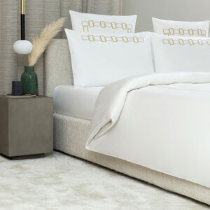 Bold Bicolor Embroidery Duvet Cover Set slide 2 Bold Bicolor Embroidery Duvet Cover Set